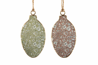 Hänge metall ägg 2-pack