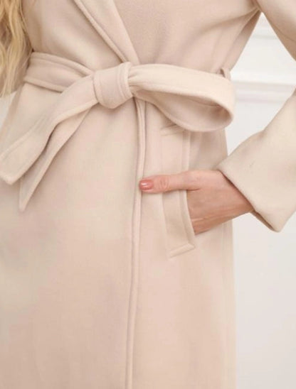 Trenchcoat med huva Beige