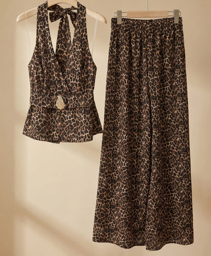 Trendigt leopardmönstrat SET
