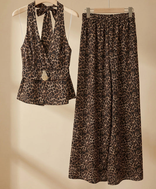 Trendigt leopardmönstrat SET