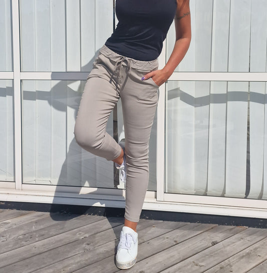 Pantalón milagro liso Taupe