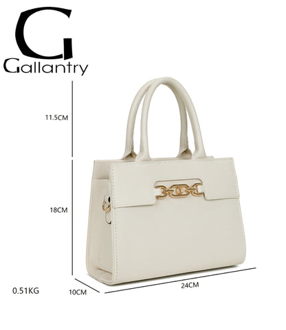 Handväska Spänne Beige