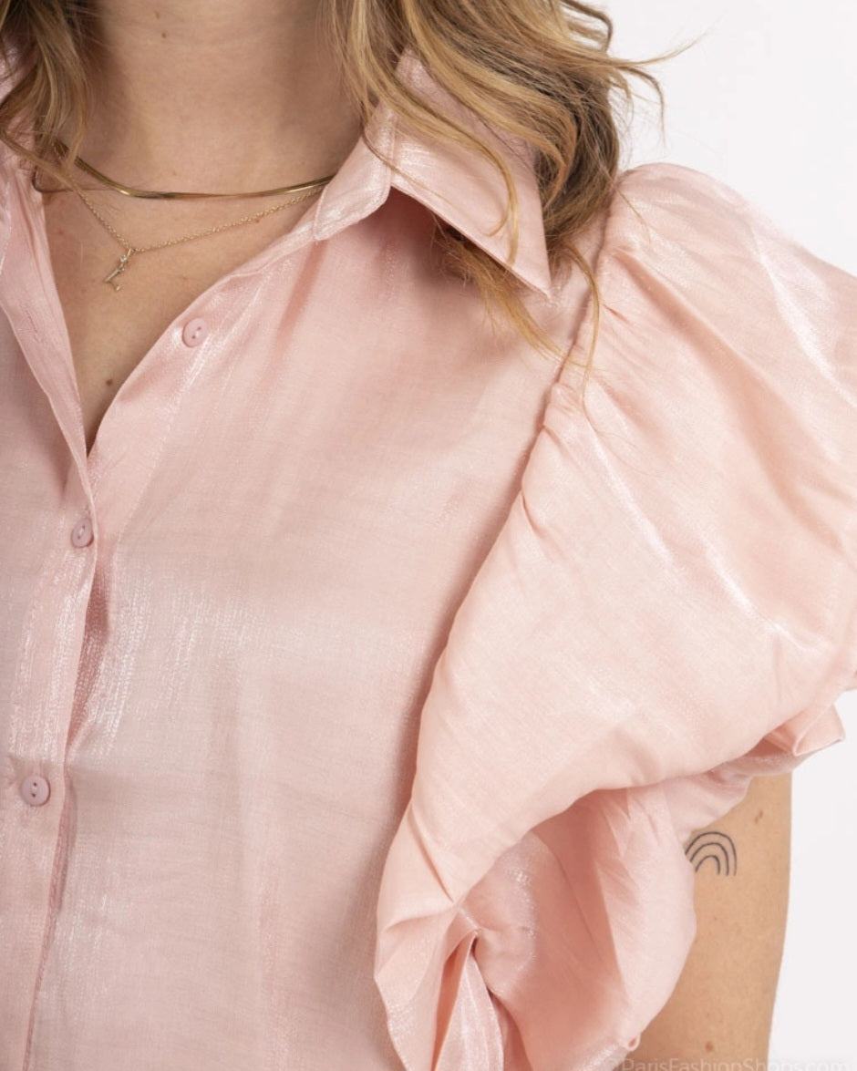 Poplinskjorta Rosa