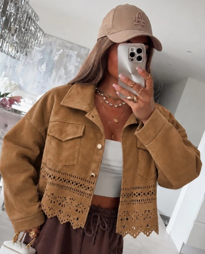 Mockajacka med bröstfickor Camel