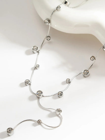 Elegant Y-halsband i guld eller silver, rostfritt stål