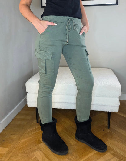 Mirakel byxa Cargo/fickor Grön