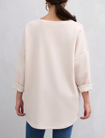 Oversize tröja Beige BROOKLYN