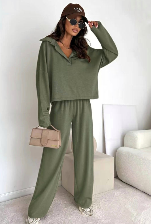 Elegant avslappnad set Grön