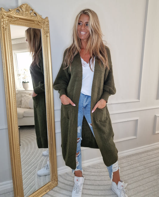 Cardigan  Lång Penny Grön