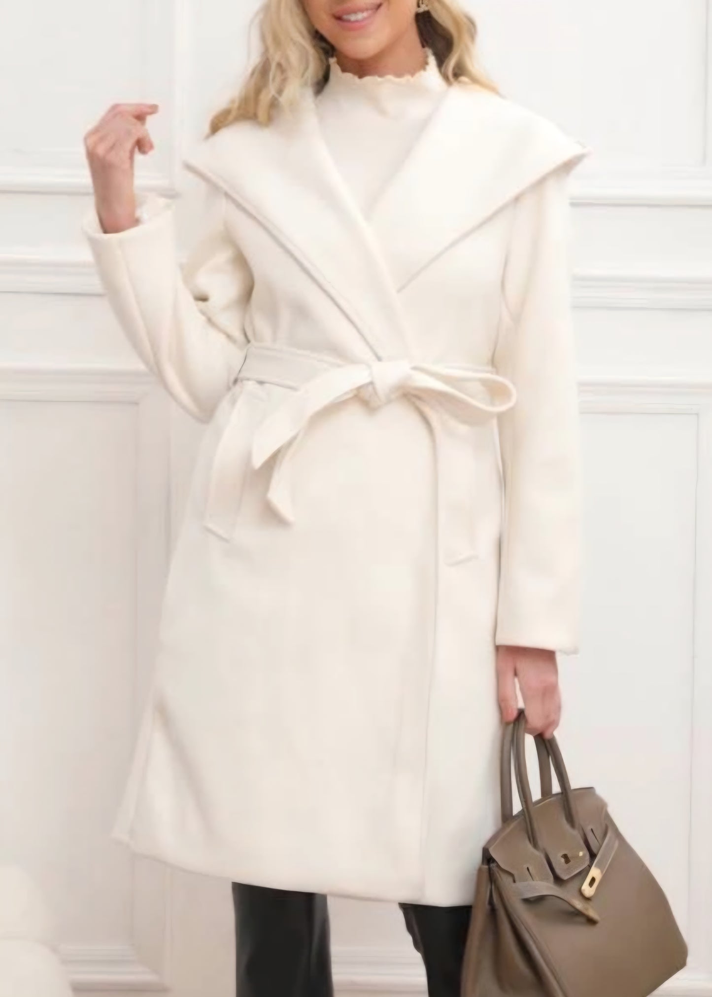 Trenchcoat med huva Offwhite
