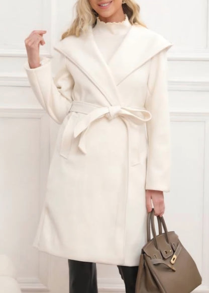 Trenchcoat med huva Offwhite
