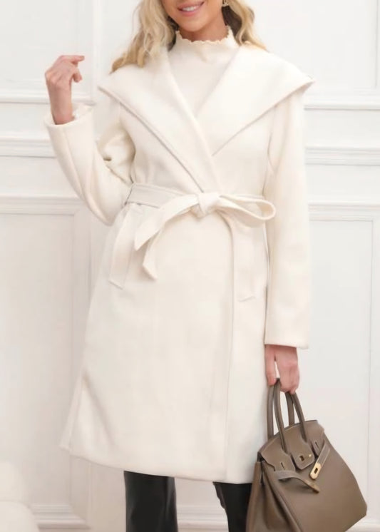 Trenchcoat med huva Offwhite