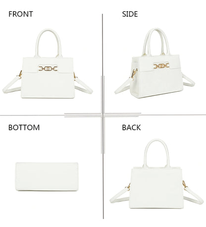 Handväska Spänne Vit