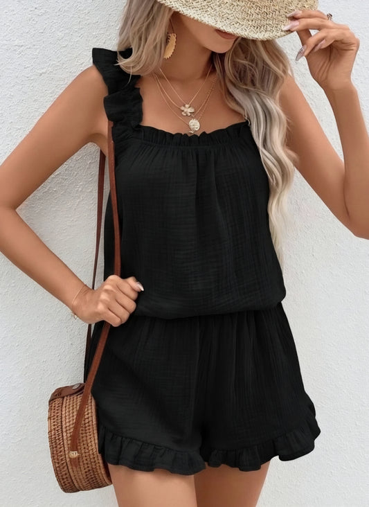 Set, Topp+Shorts Svart