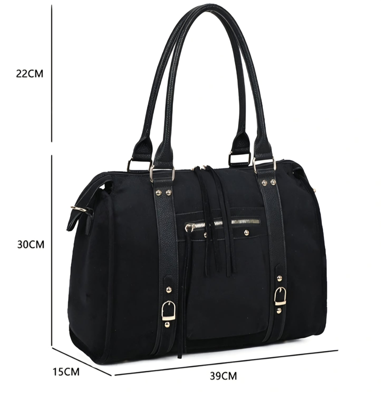 Gallantry tote-väska i mocka Svart