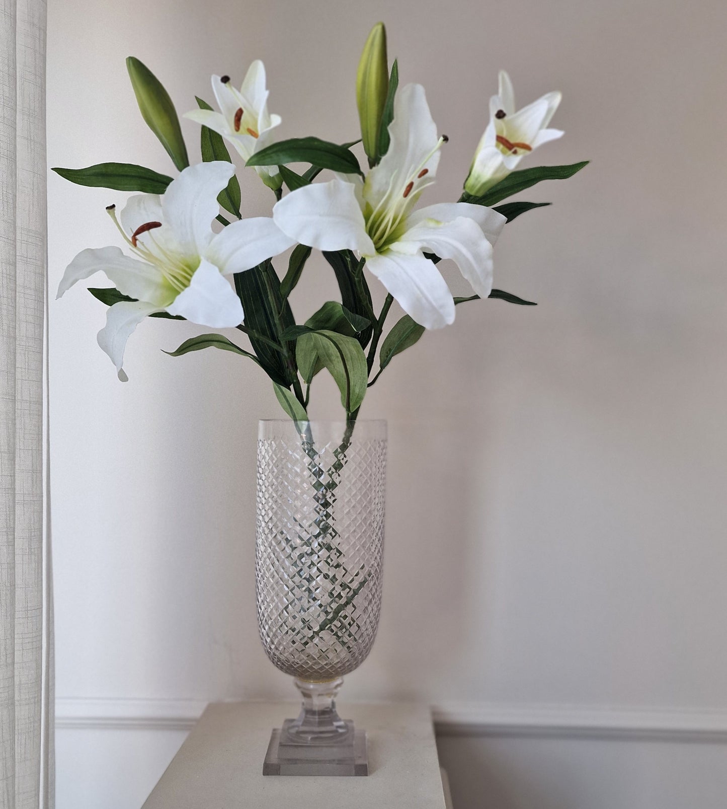 Konst Lilja Vit, 70 cm