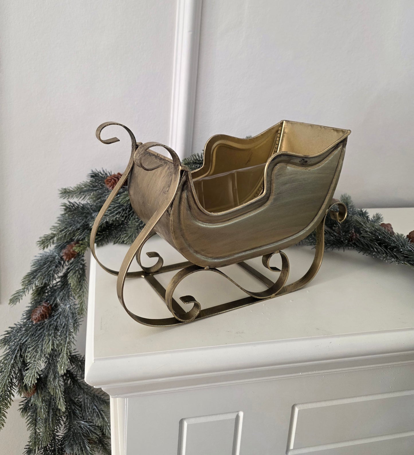 Dekoration Släde Antik Mässing
25 cm