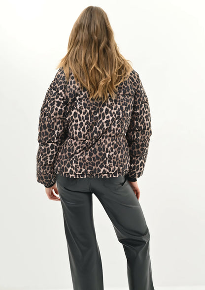 SAVANA - Leopardmönstrad puffjacka
