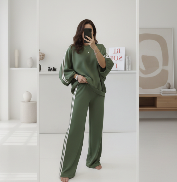 Set, Byxa+Tröja Grön