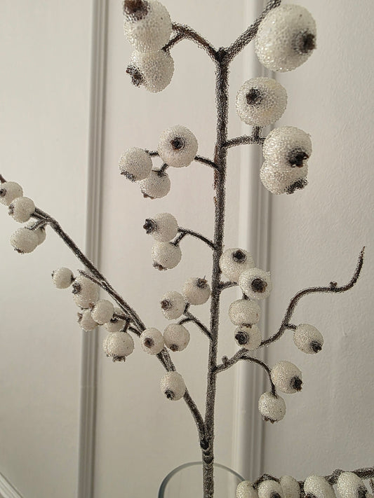 Bärkvist med is 75 cm Vit