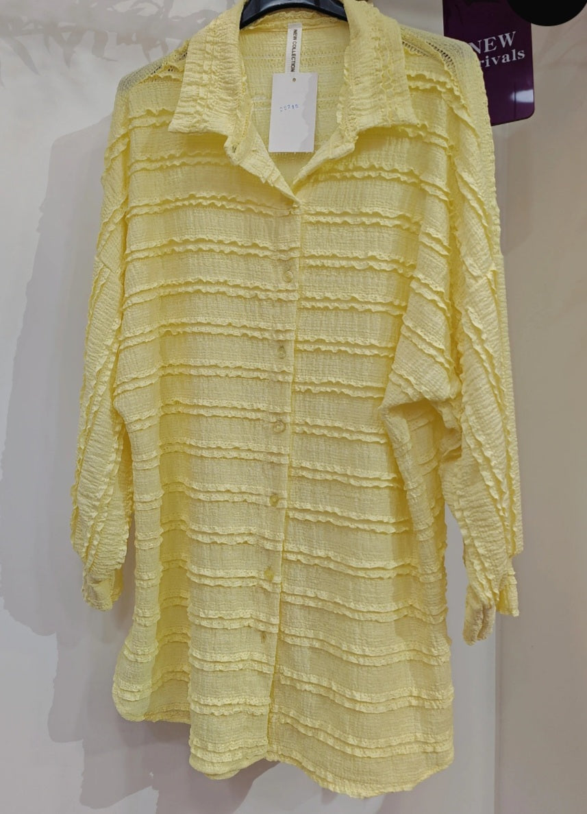 Skjortklänning Ljusgul