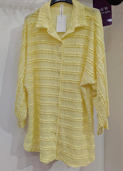 Skjortklänning Ljusgul