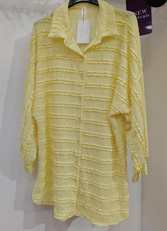 Skjortklänning Ljusgul