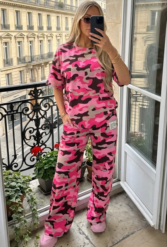 Camouflage joggingset Rosa