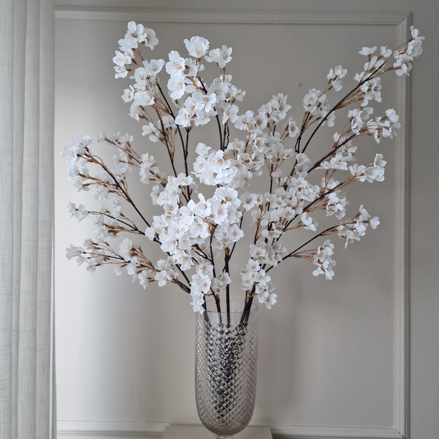 Konst Körsbärsblom 90 cm Vit