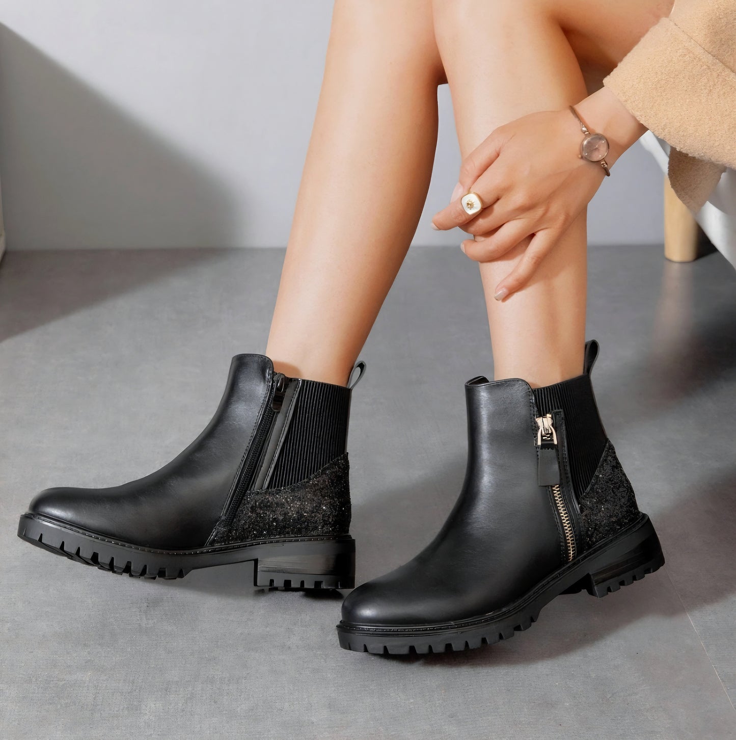 Ankelboots Milano Svart