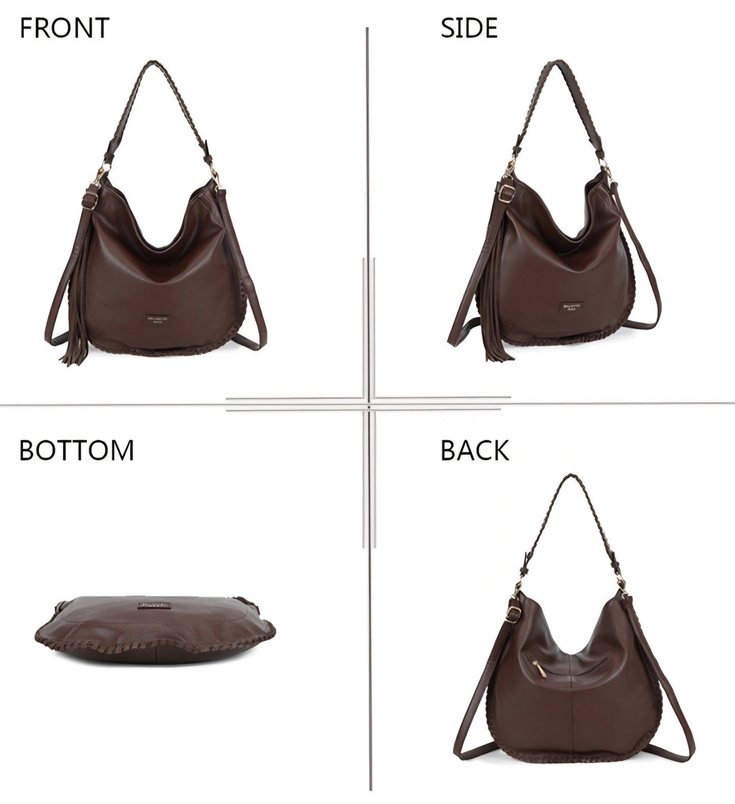 Gallantry flätad handväska Brun