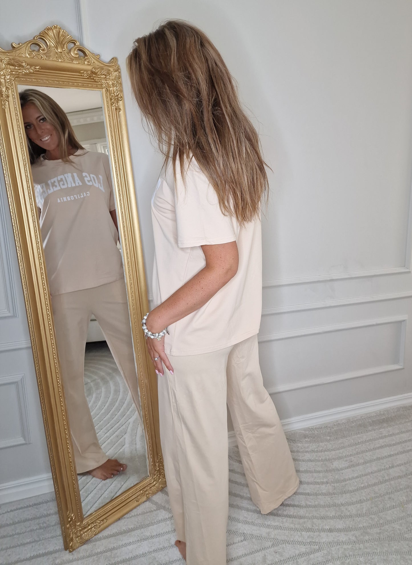 Set Byxa+T-shirt Los Angeles Beige