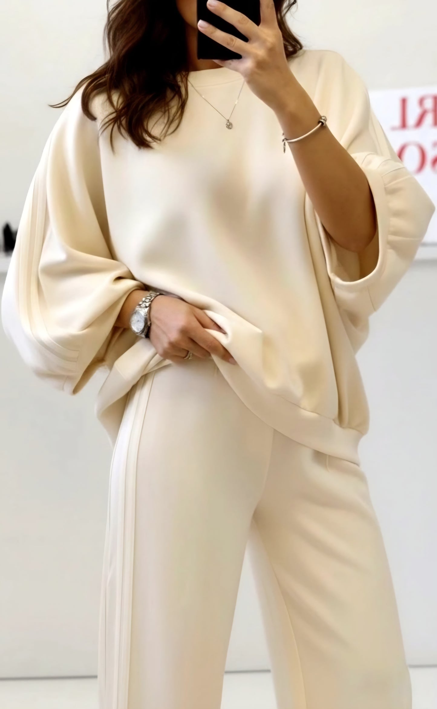 Set, Byxa+Tröja Beige