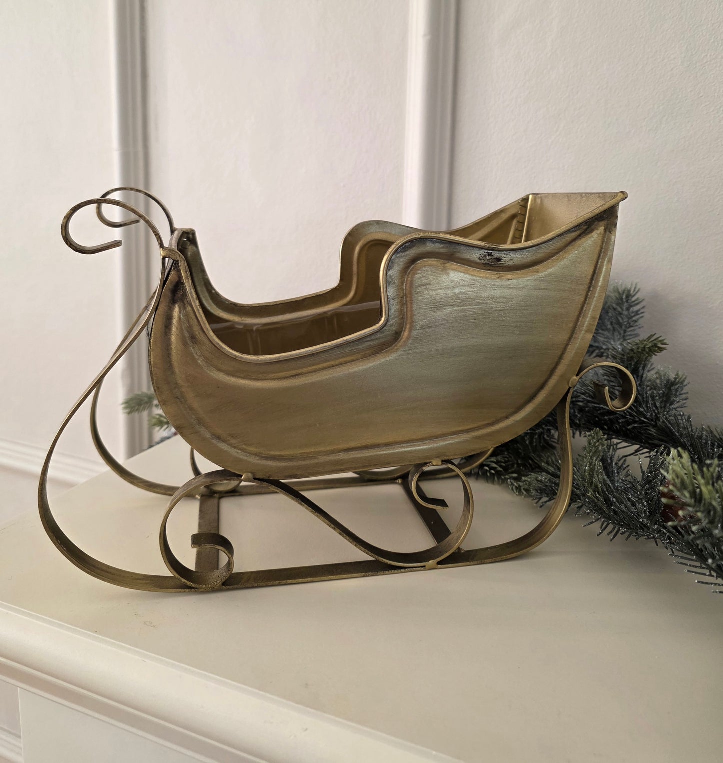 Dekoration Släde Antik Mässing
25 cm