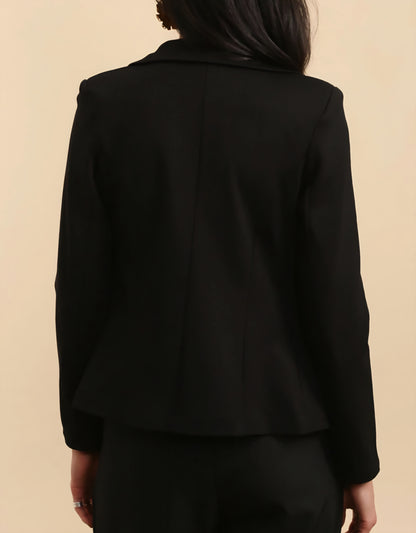 Stretchig figurnära Blazer Svart