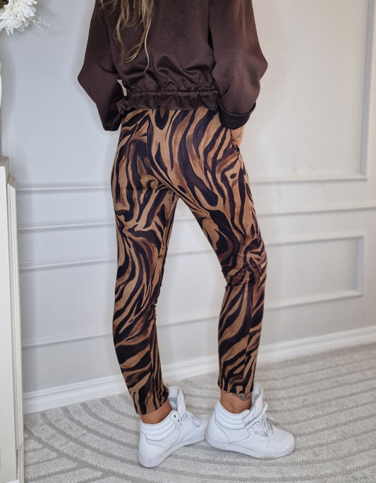 Stretch byxa zebra