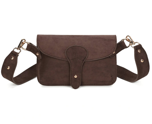 Gallantry mockabältesväska med lång rem Brun