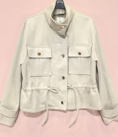 Kort jacka i mockaimitation Beige