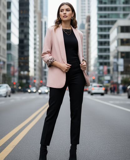 Blazer leopard Rosa