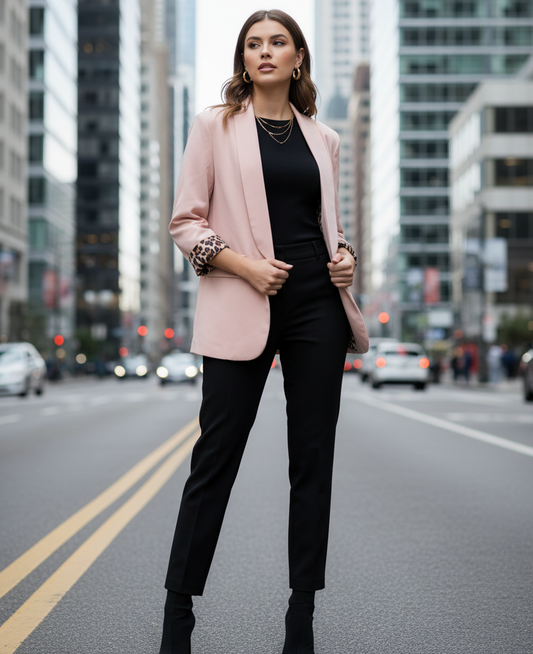 Blazer leopard Rosa