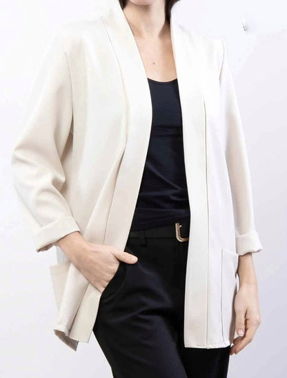 Stretchig blazer beige