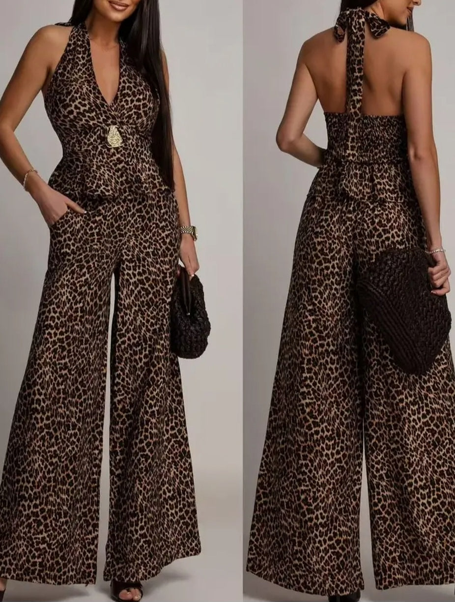 Trendigt leopardmönstrat SET