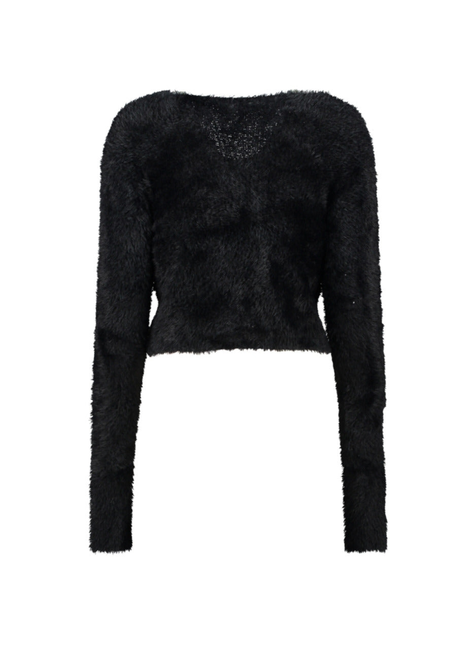 Kofta fluffig Adi Svart