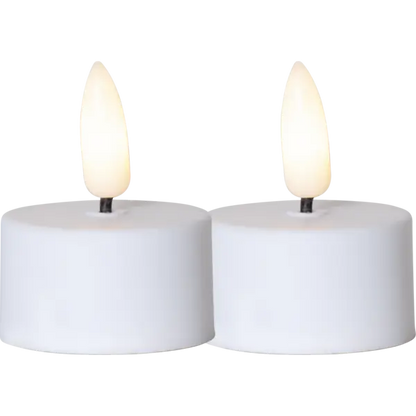 LED Värmeljus 2-pack Flamme TIMER