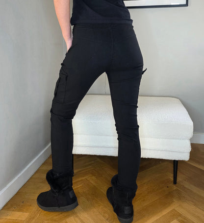 Mirakel byxa Cargo/fickor Svart