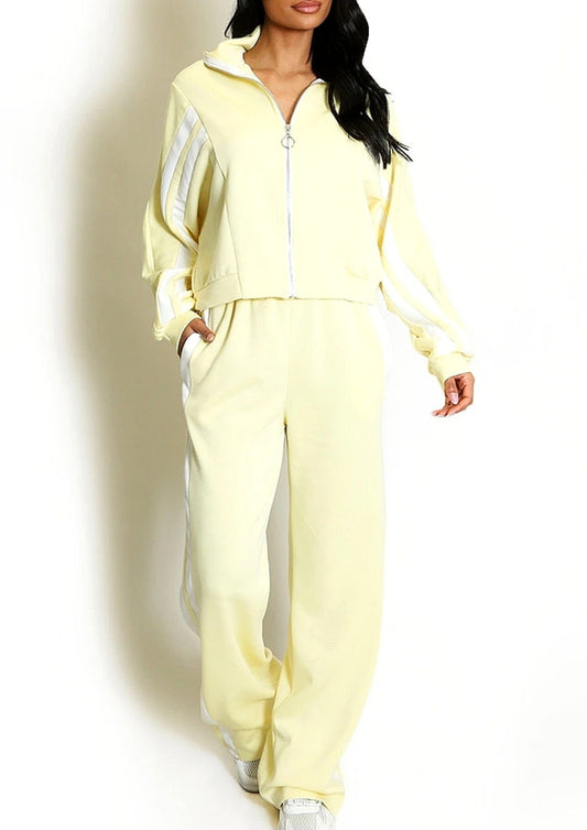 Snyggt och sportigt joggingset Gul