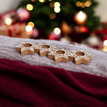 Stjärna pepparkaks ljusstake 31 cm