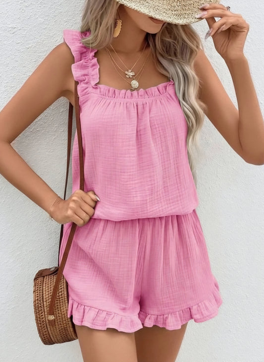 Set, Topp+Shorts Rosa