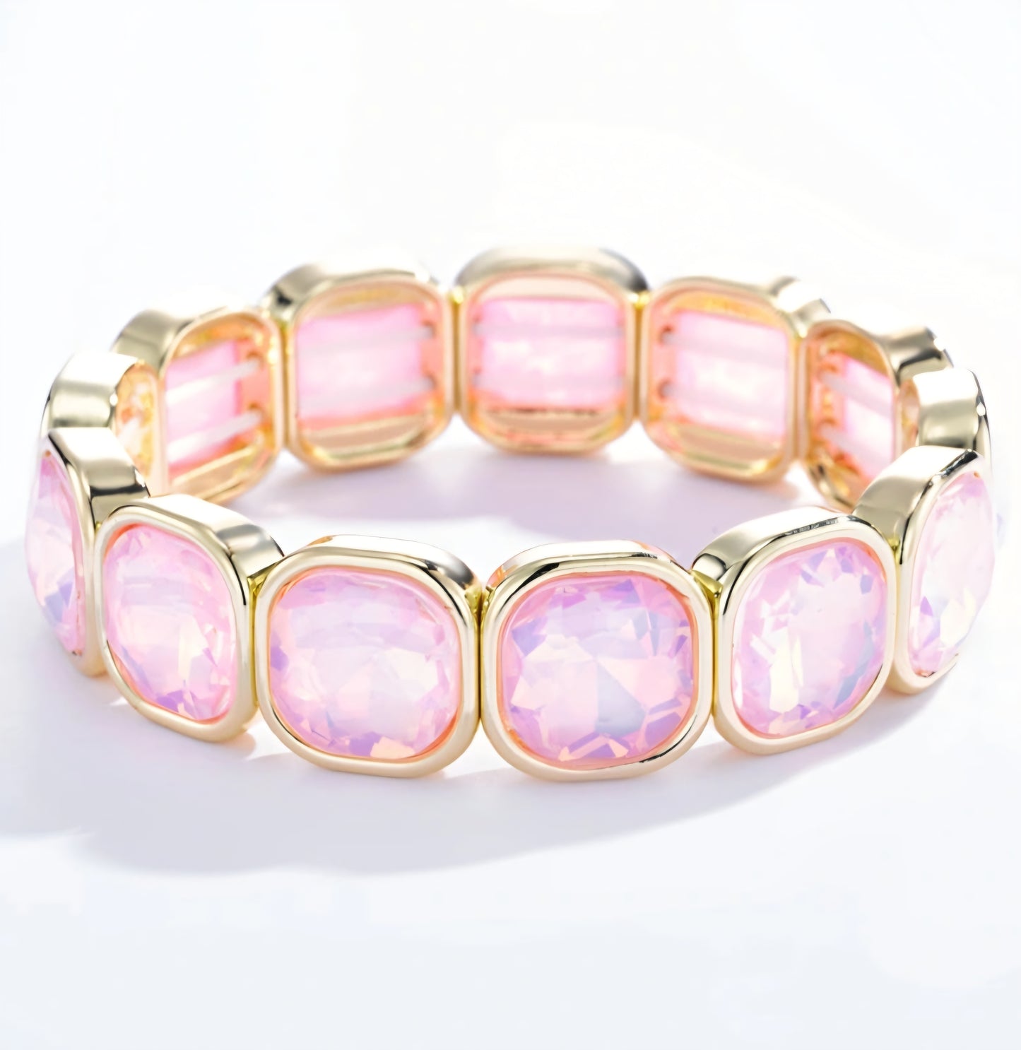 Elastiskt armband Rosa Nickelfritt
