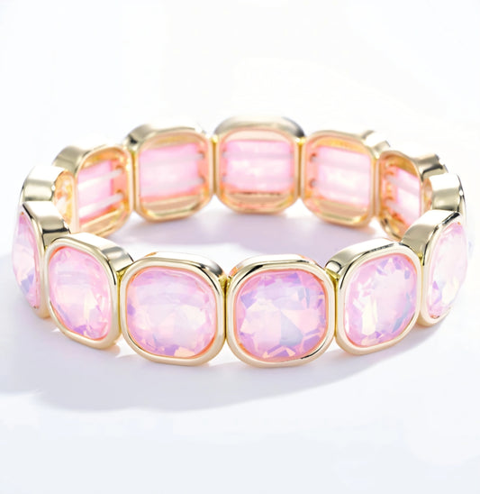 Elastiskt armband Rosa Nickelfritt